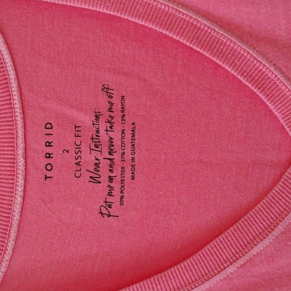 Torrid Coral Pink Orange Classic Fit Vintage Slub V Neck Sleeveless Tank Top 2X - Picture 2 of 2